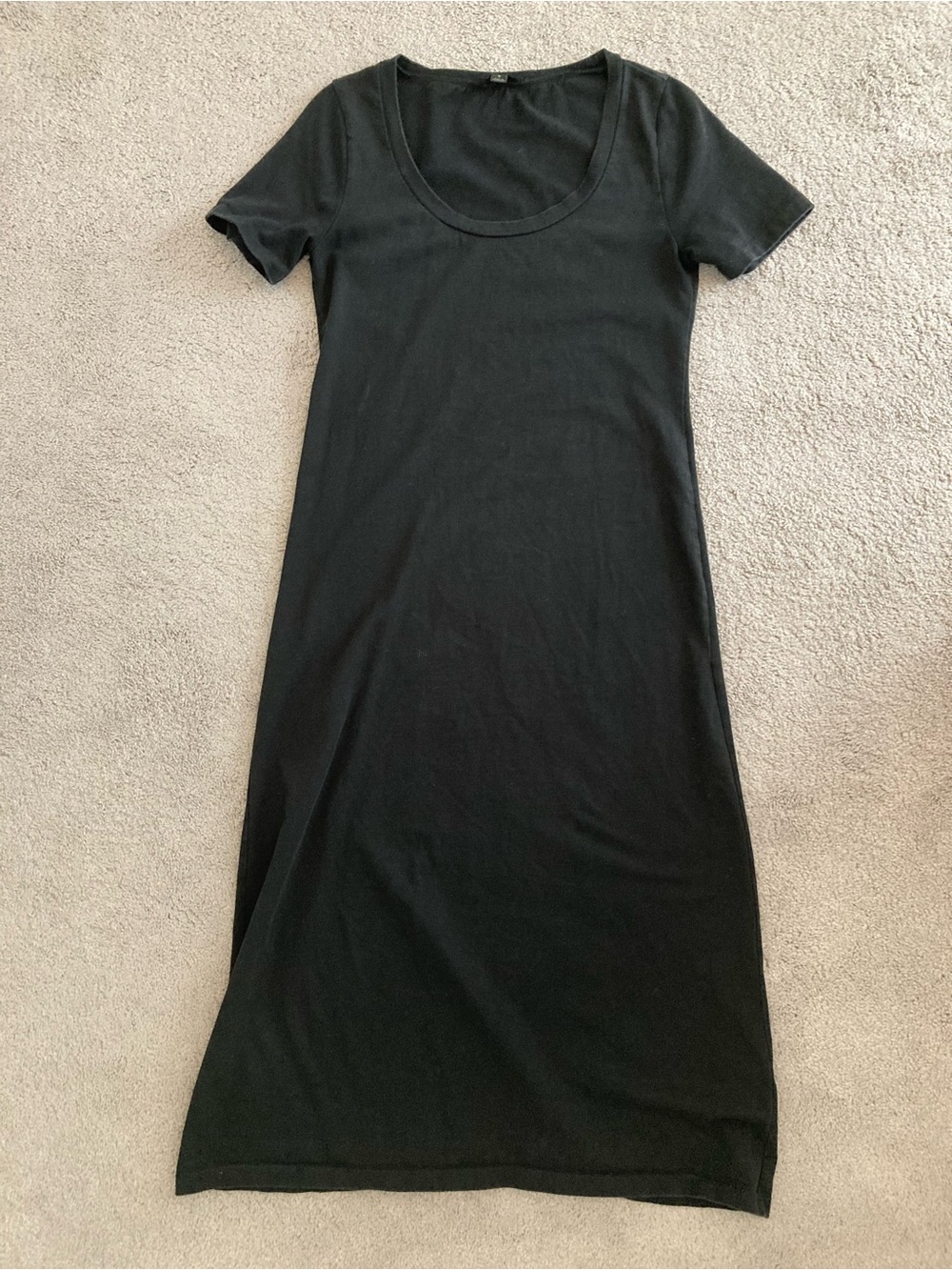 J. Crew Black Scoop-Neck Maxi Dress